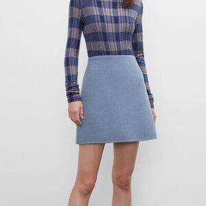 Club Monaco Centie Wool Mini Skirt Blue Size 4